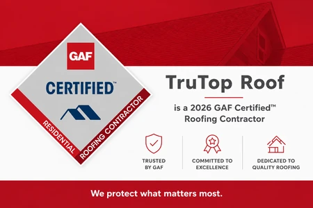 GAF Certified Roofing Contractor badge for TruTop Roof