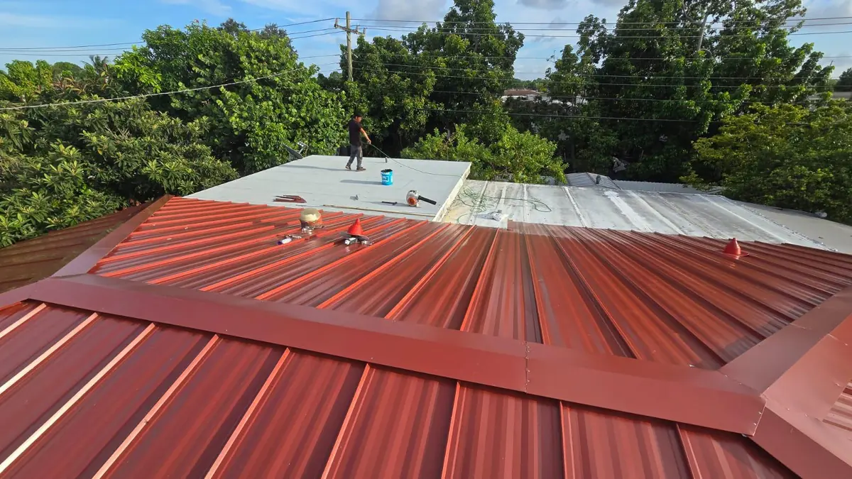 Side view of an Orlando metal roof near Winter Park